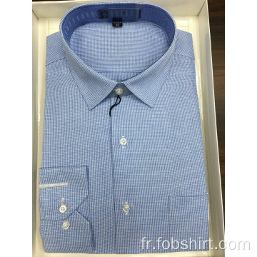 Chemise business teint en fil